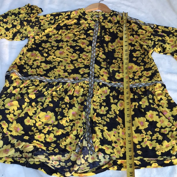 Free People love letter floral oversized top/tunic - Picture 8 of 9